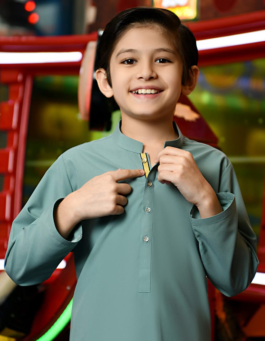 SAGE GREEN BLENDED KURTA PAJAMA | JCKP-S-38777