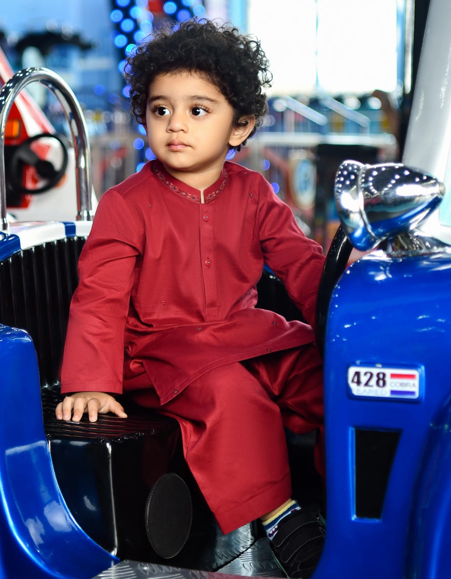 BERRY RED COTTON KAMEEZ SHALWAR | JJIKS-S-38791