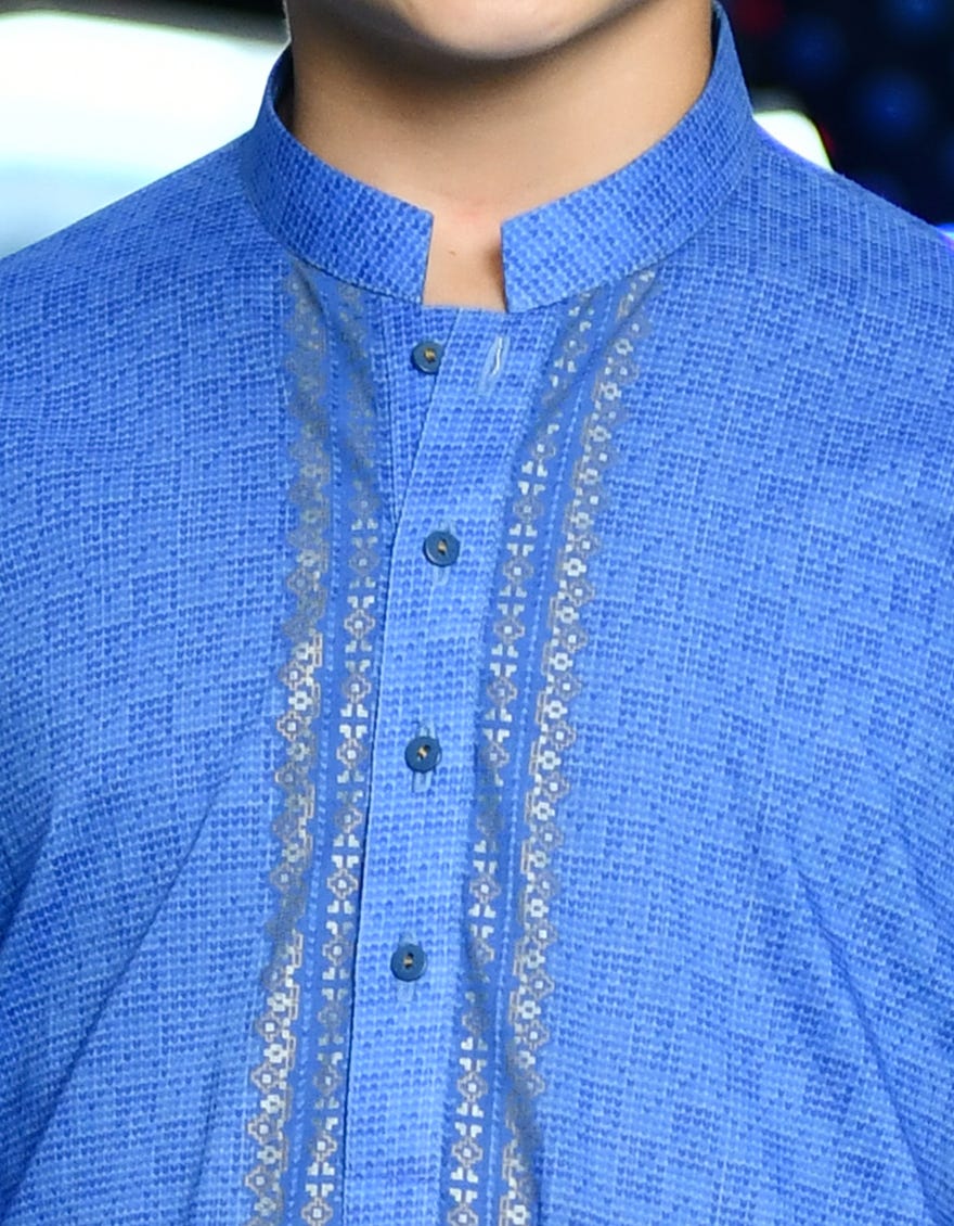 BLUE COTTON KURTA | JCK-S-38801