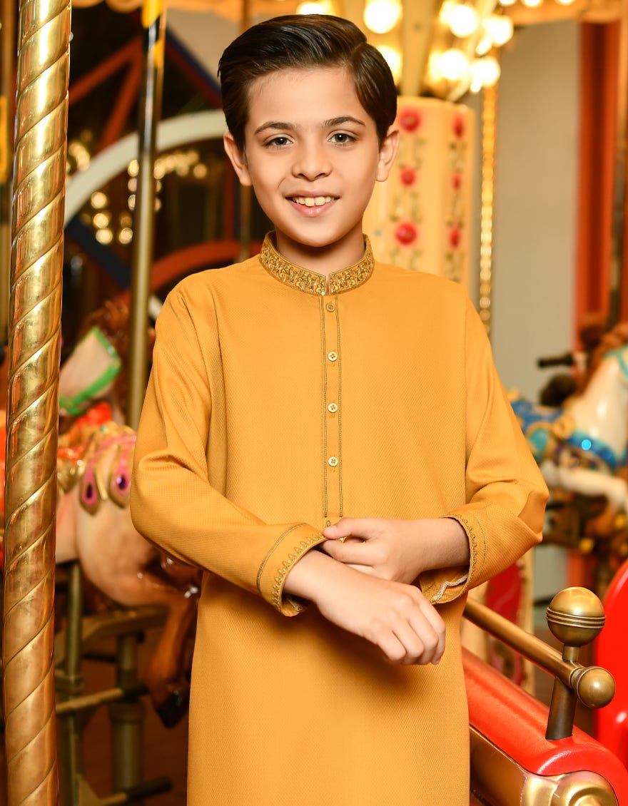 MUSTARD BLENDED KURTA | JCK-S-38806