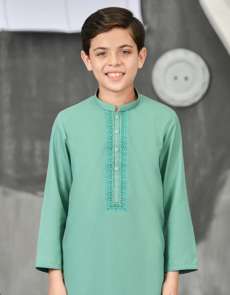 GREEN BLENDED KAMEEZ SHALWAR | JCKS-S-38812