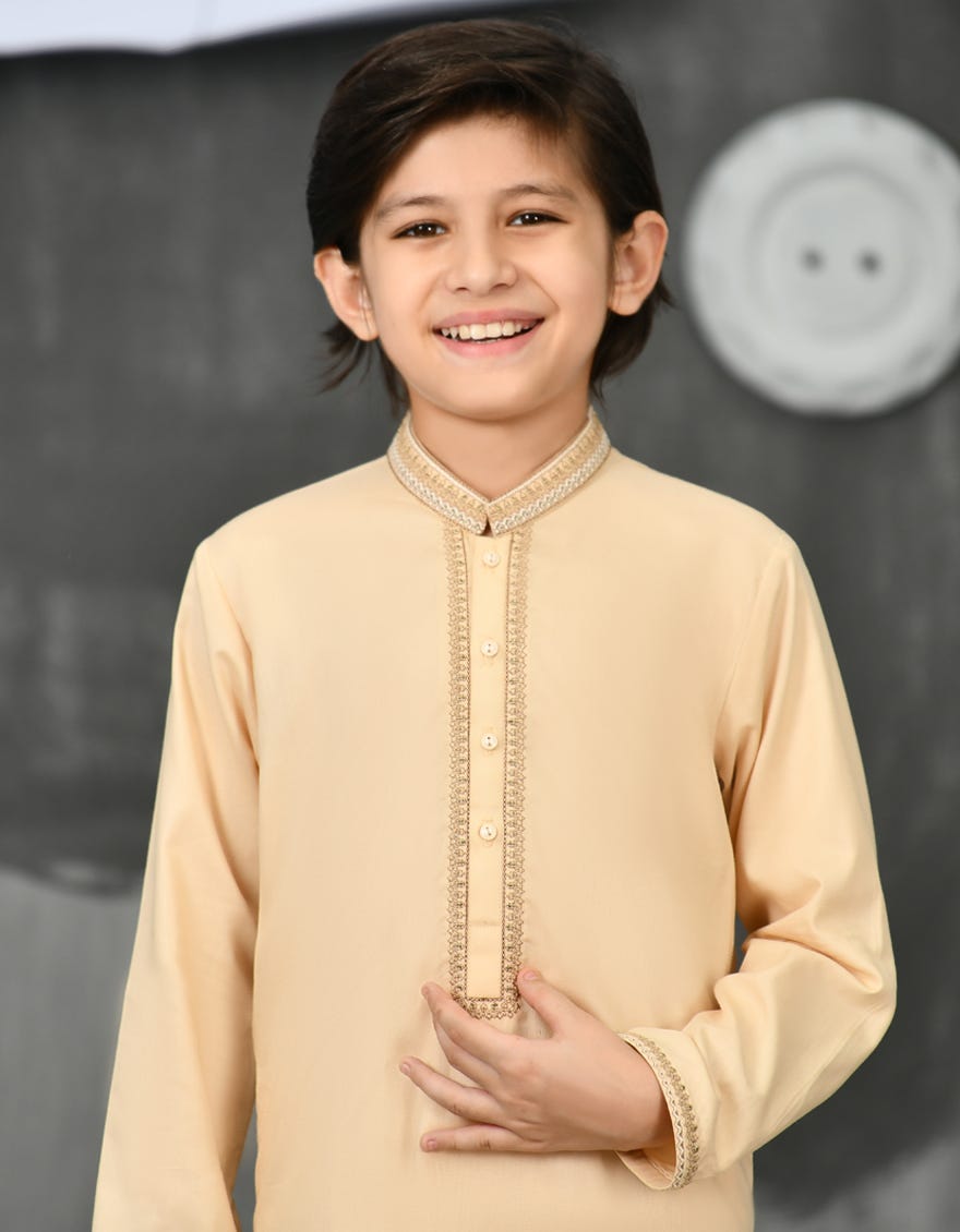 BROWN COTTON KAMEEZ SHALWAR | JCKS-S-38827