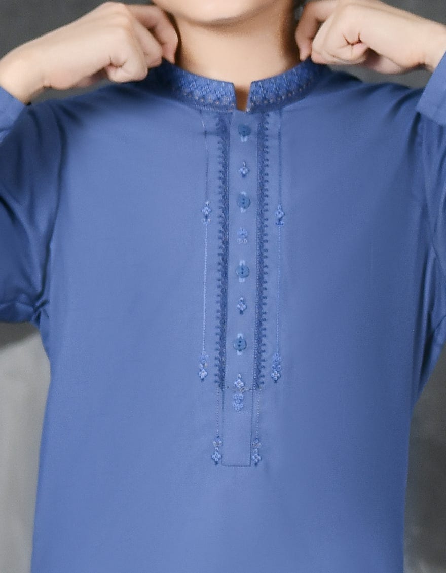 BLUE BLENDED KAMEEZ SHALWAR | JCKS-S-38834