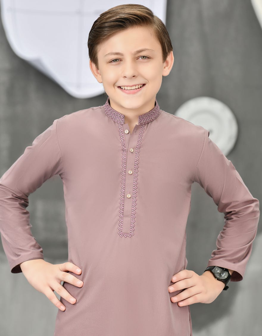MAUVE BLENDED KURTA PAJAMA | JCKP-A-38839