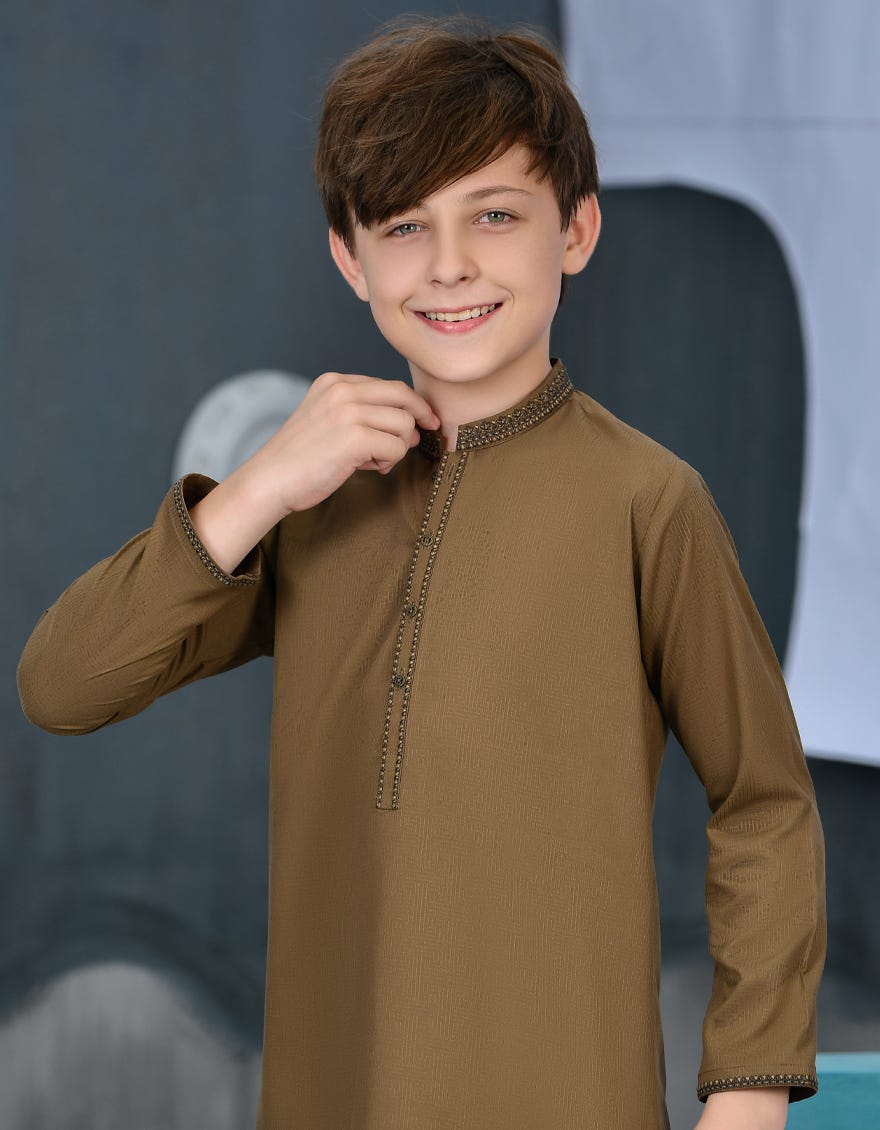 BROWN BLENDED KURTA | JCK-S-38869