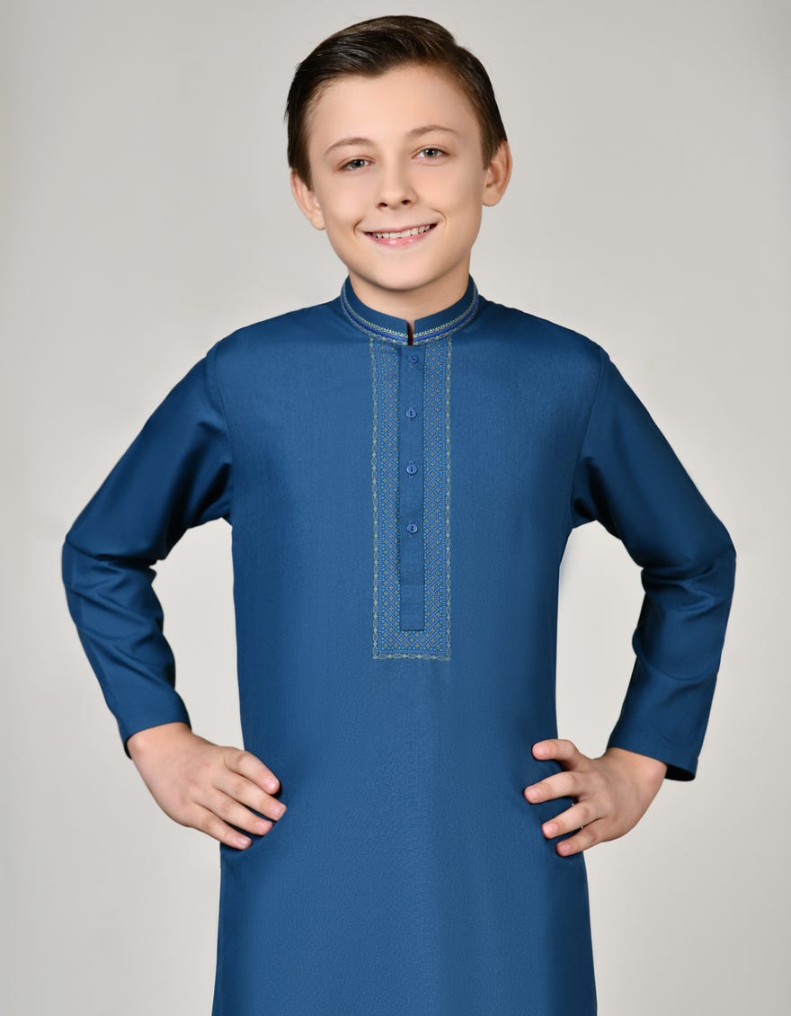 BLUE BLENDED KAMEEZ SHALWAR | JCKS-S-38873