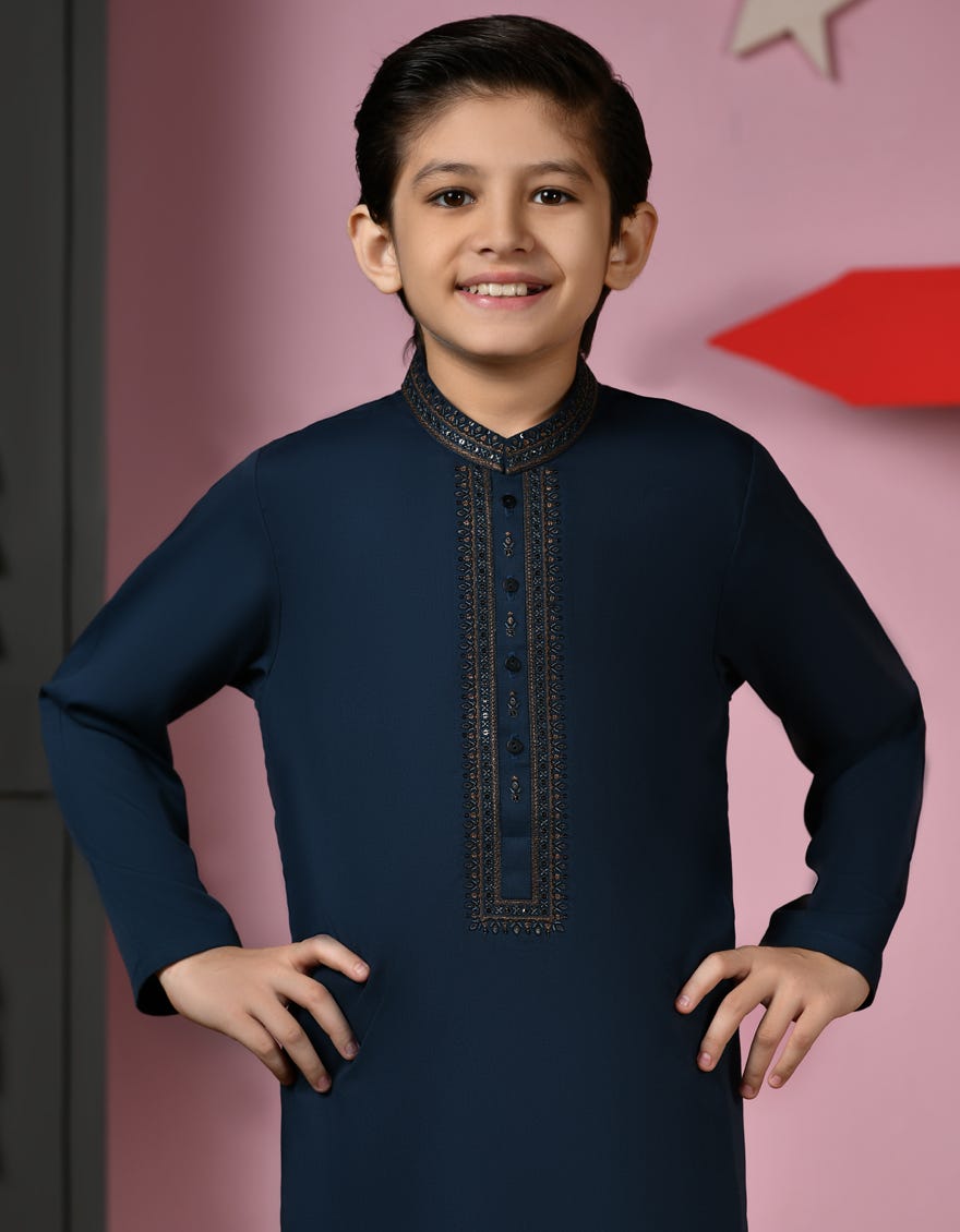 BOTTLE GREEN BLENDED KAMEEZ SHALWAR | JCKS-S-38898