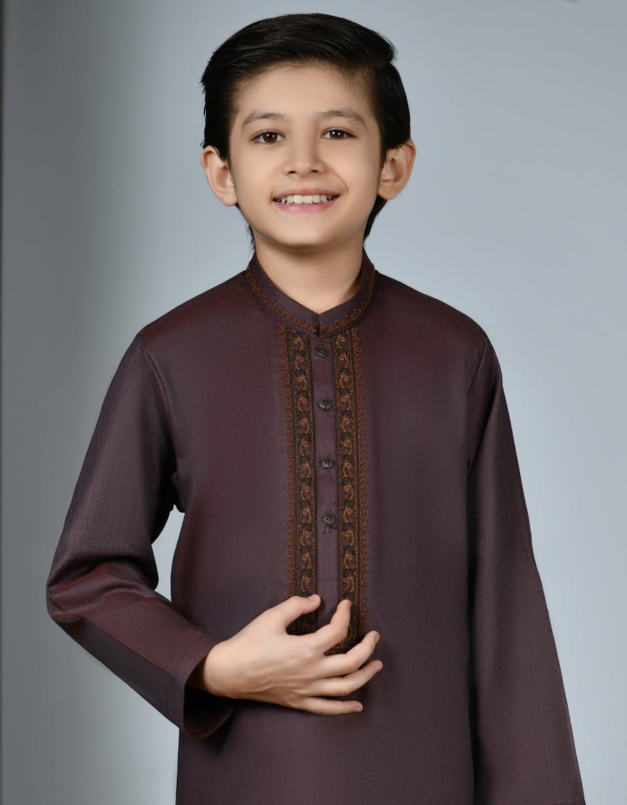 BROWN COTTON KURTA PAJAMA | JCKP-A-38903