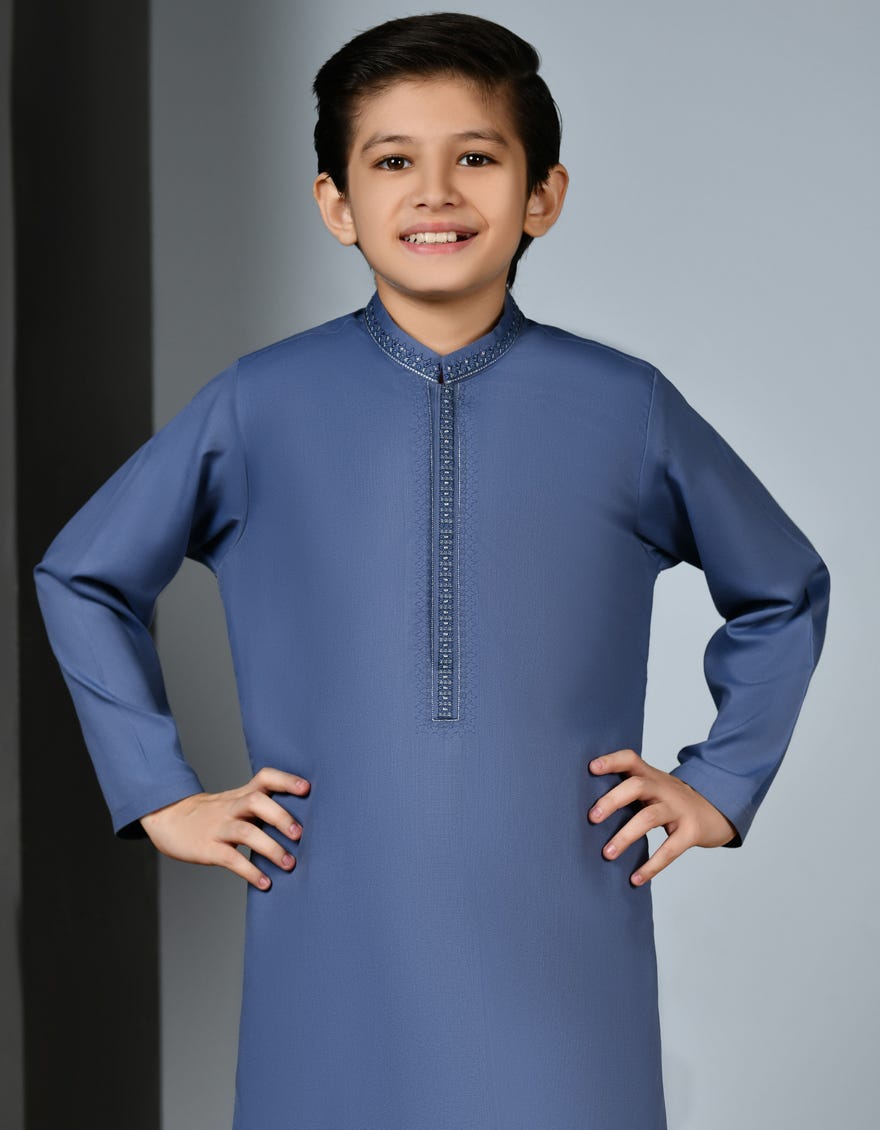 BLUE BLENDED KAMEEZ SHALWAR | JCKS-S-38904