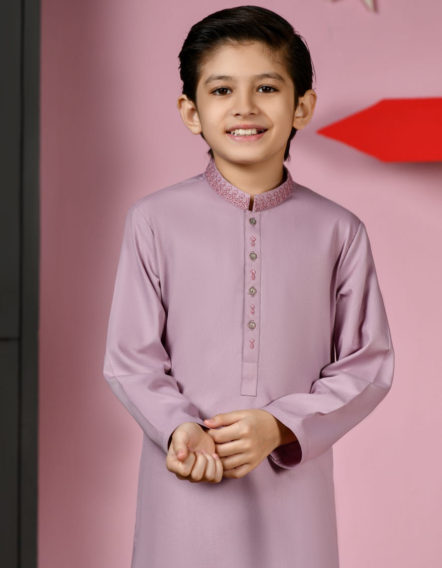 MAUVE BLENDED KAMEEZ SHALWAR | JCKS-S-38905