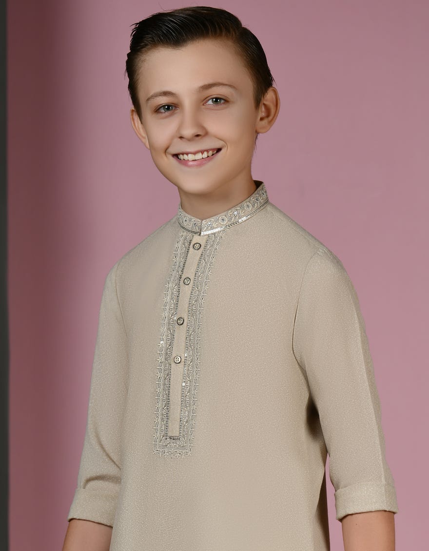 SAND BROWN AYUDHIYA KURTA | JCK-A-38910