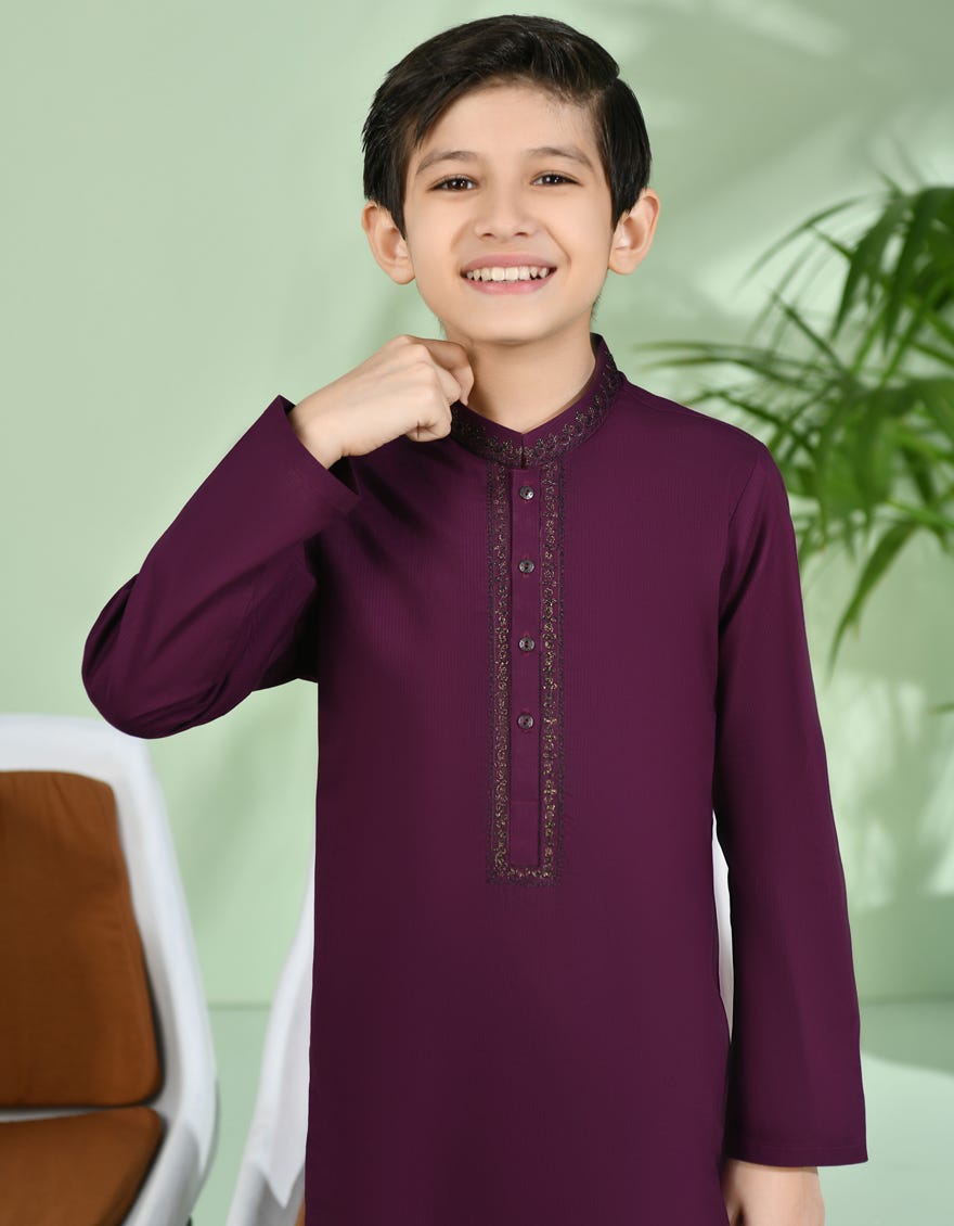 PLUM COTTON KURTA | JCK-A-38914