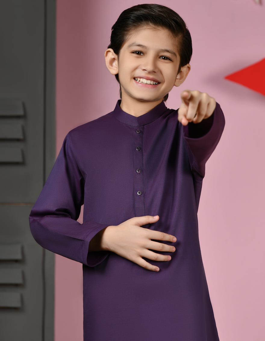PURPLE COTTON KURTA | JCK-A-38939