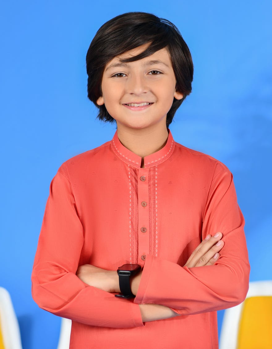 ORANGE COTTON KURTA | JCK-S-38962