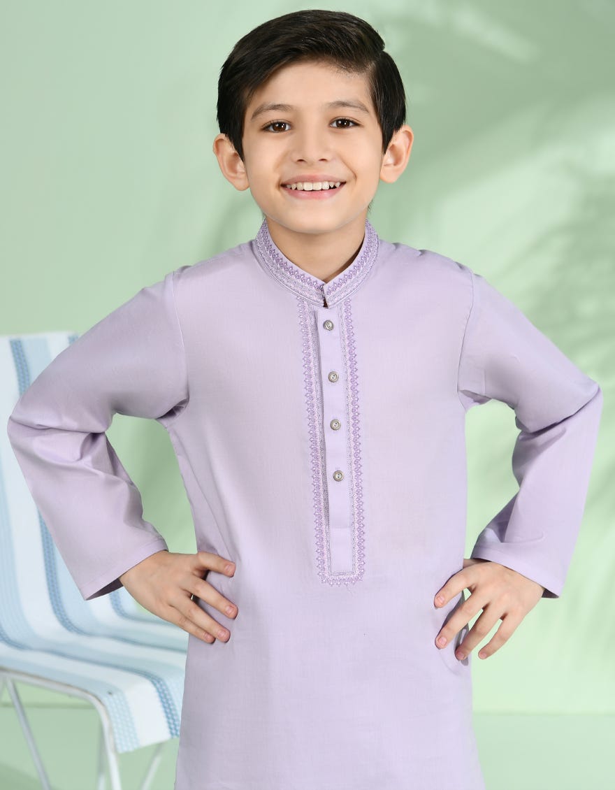 LILAC COTTON KAMEEZ SHALWAR | JCKS-S-38984