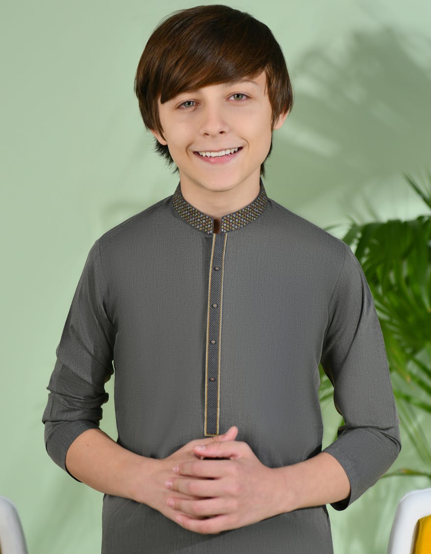 GREY BLENDED KAMEEZ SHALWAR | JCKS-S-39034
