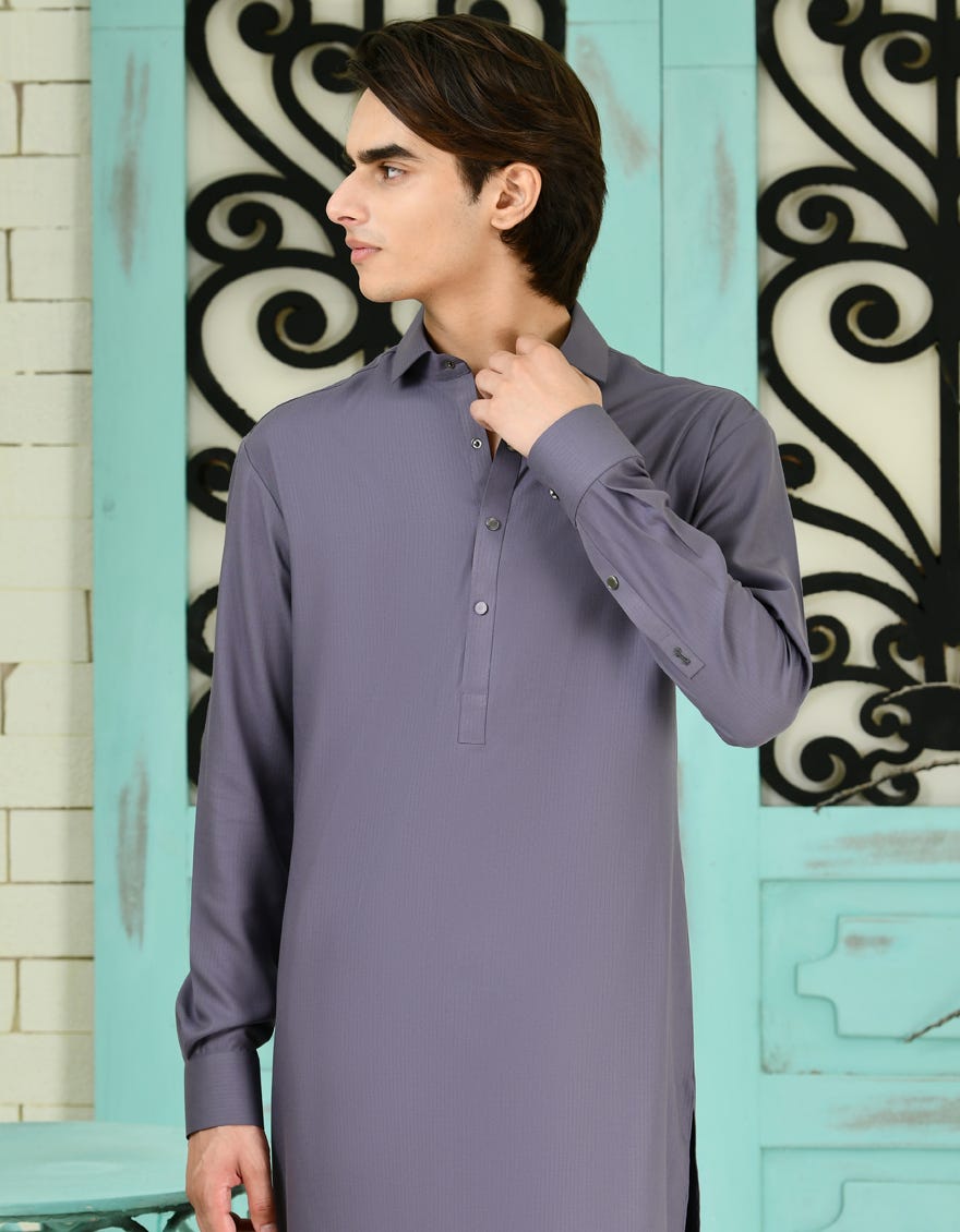 PURPLE BLENDED KAMEEZ SHALWAR | JTKS-A-39092