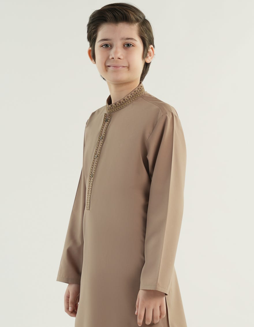 TEA PINK BLENDED KAMEEZ SHALWAR | JCKS-A-39190