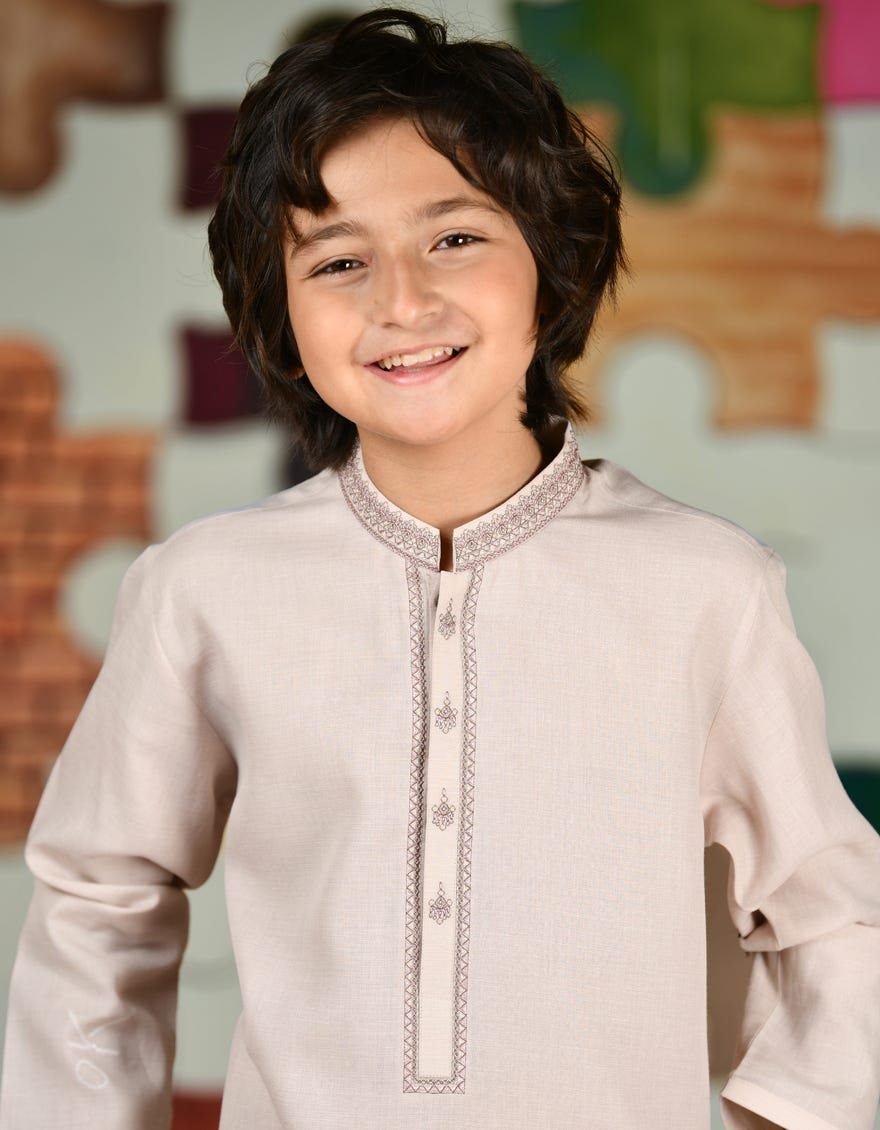 DULL PINK BLENDED KURTA
