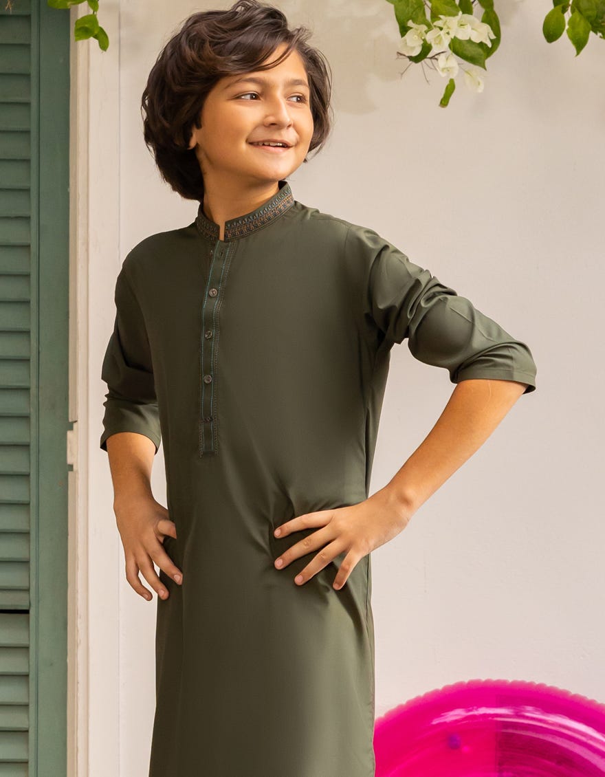 DARK GREEN BLENDED KURTA TROUSER | JCKP-A-39272