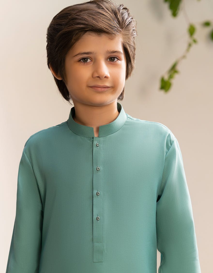 GREEN BLENDED KURTA TROUSER | JCKP-A-39275