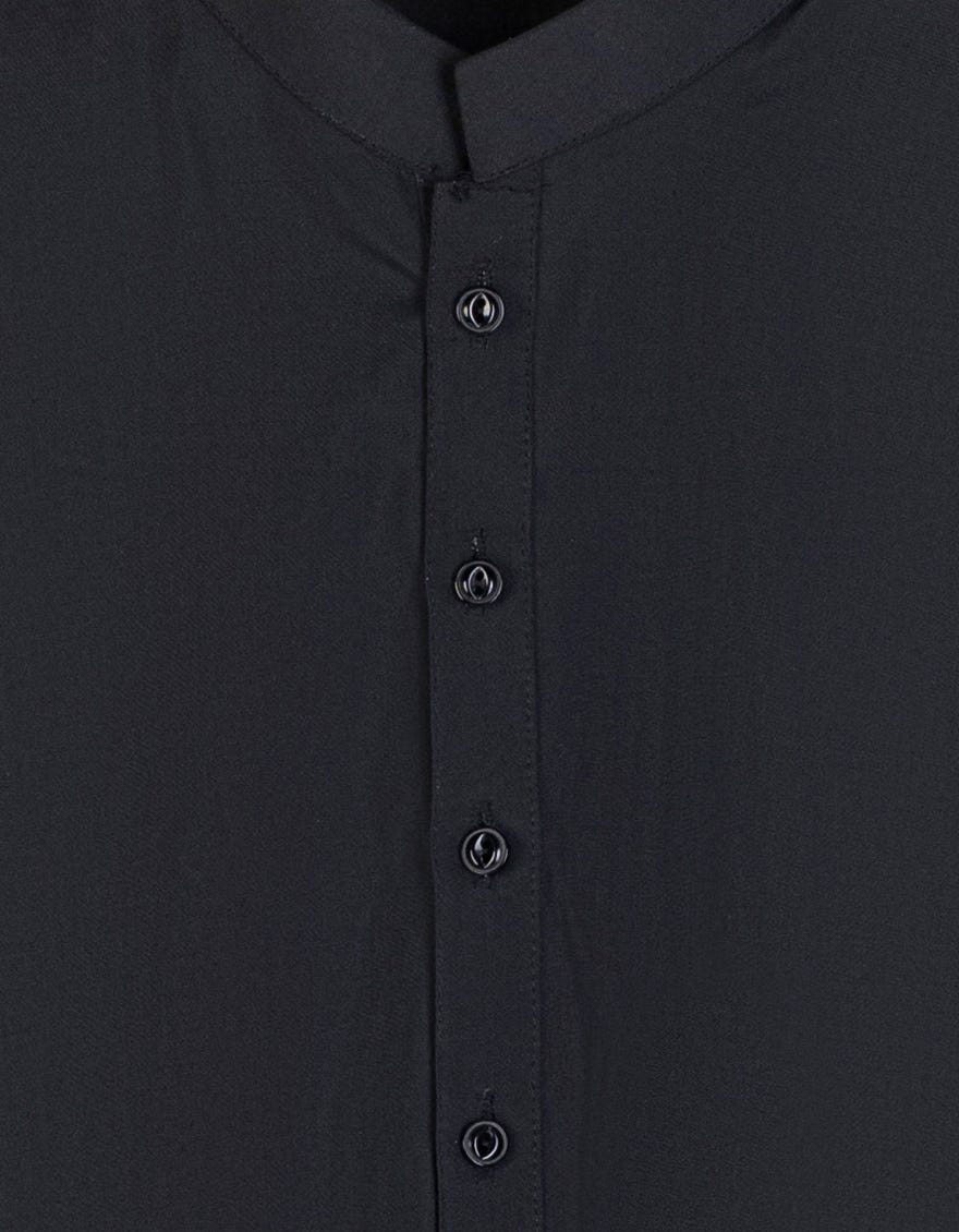 BLACK PLAIN KURTA