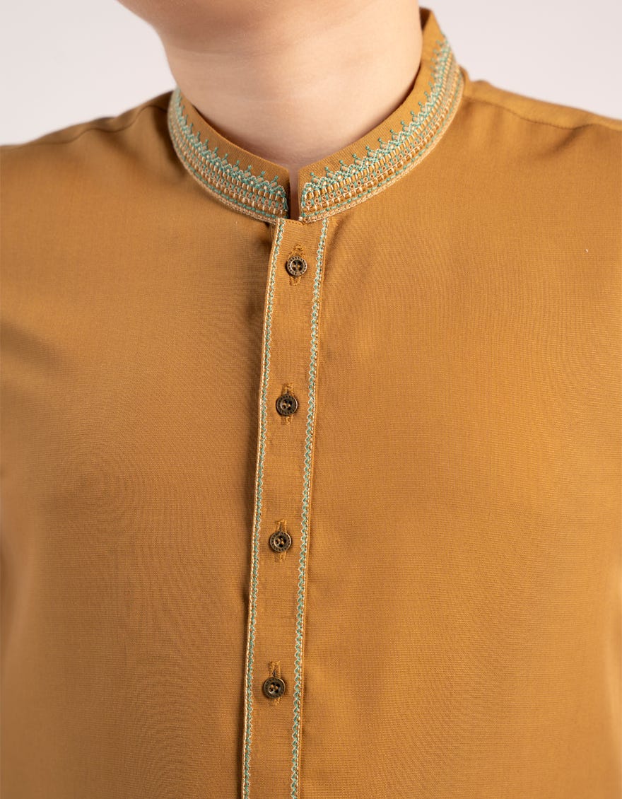CAMEL BROWN KAMEEZ SHALWAR
