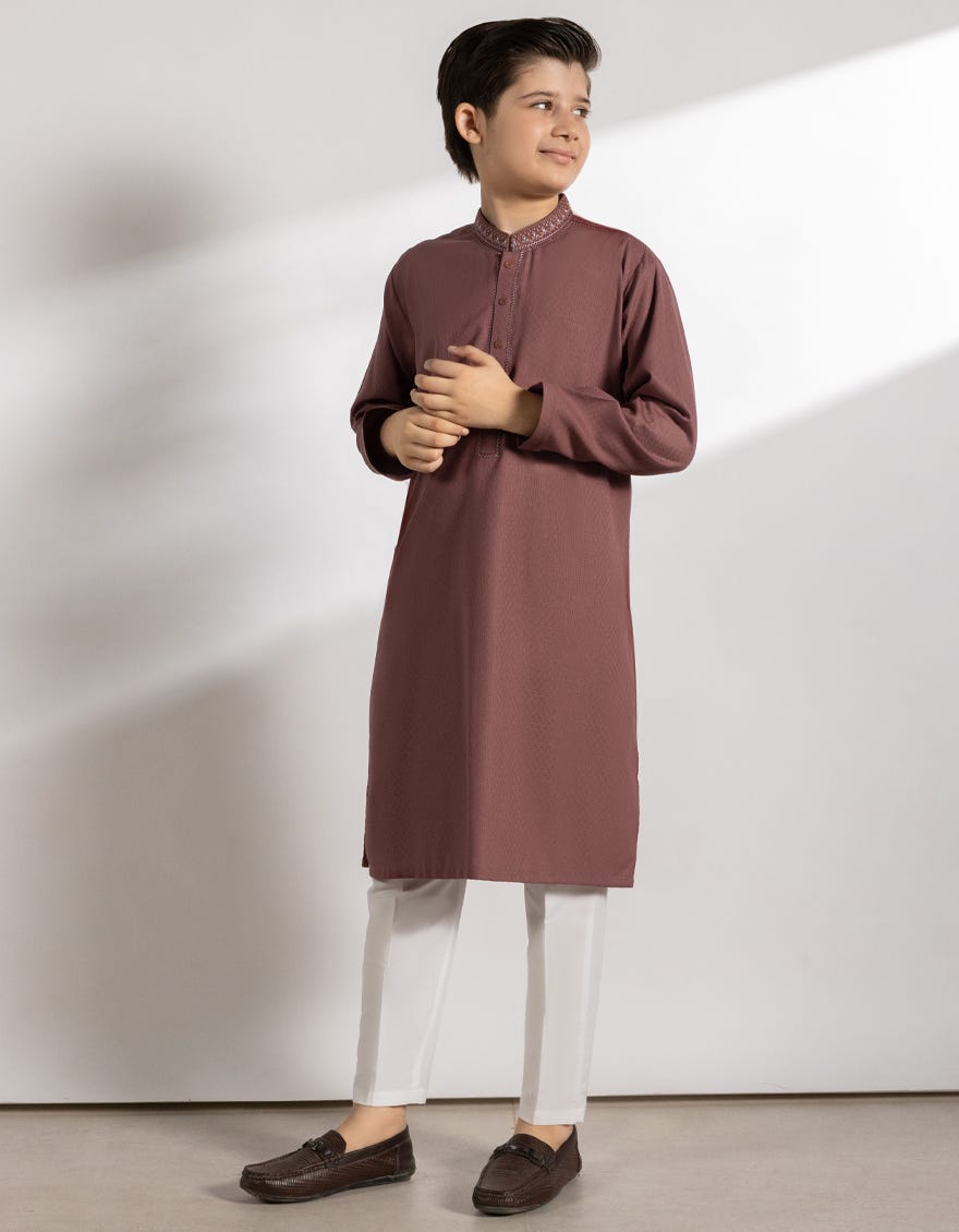 DEEP PINK BLENDED KURTA