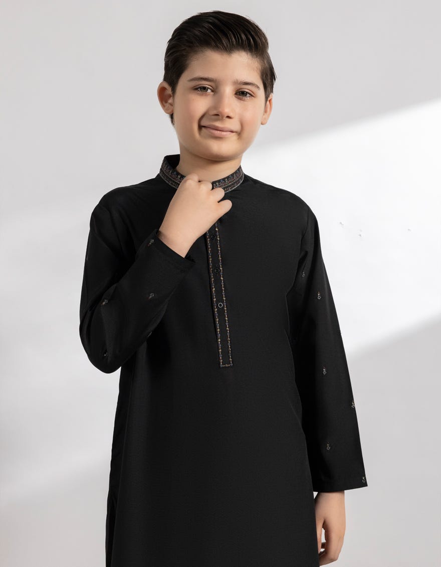 BLACK BLENDED KAMEEZ SHALWAR