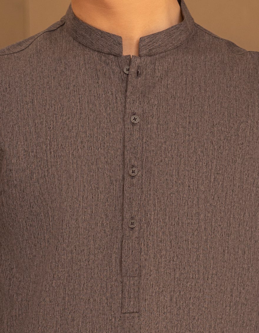 GREY PLAIN KURTA
