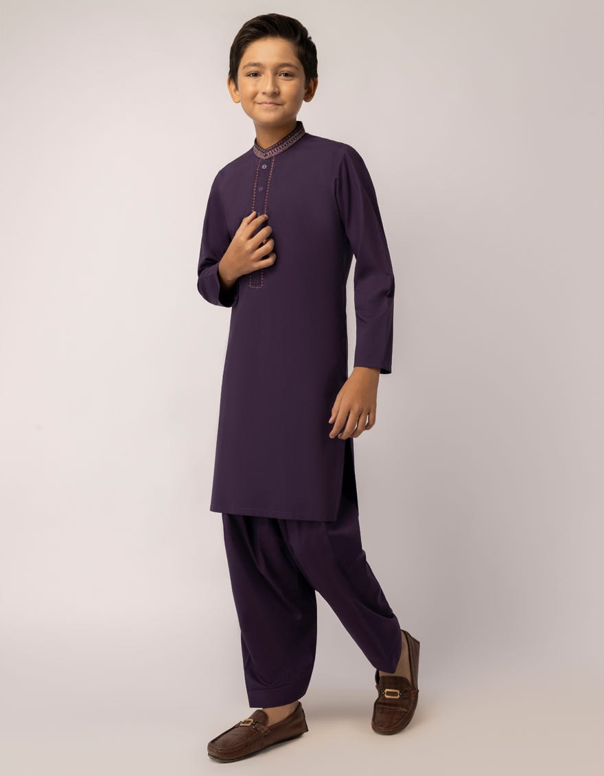 PURPLE KAMEEZ SHALWAR