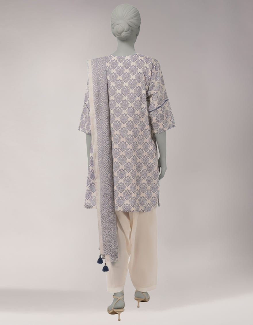 MULTICOLOR LAWN EMBROIDERED UNSTITCHED 3PC