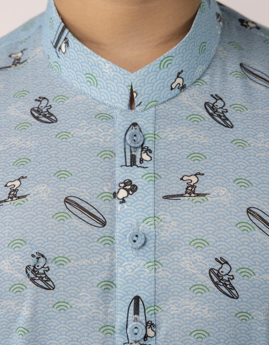 SKY BLUE COTTON KURTA