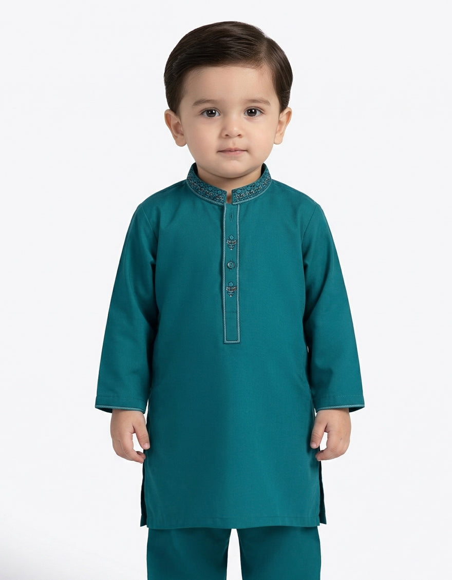GREEN SEMI-FORMAL KAMEEZ SHALWAR