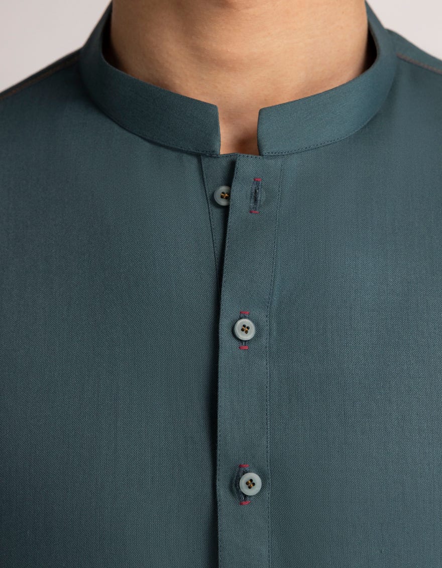 DARK GREEN CASUAL KAMEEZ SHALWAR