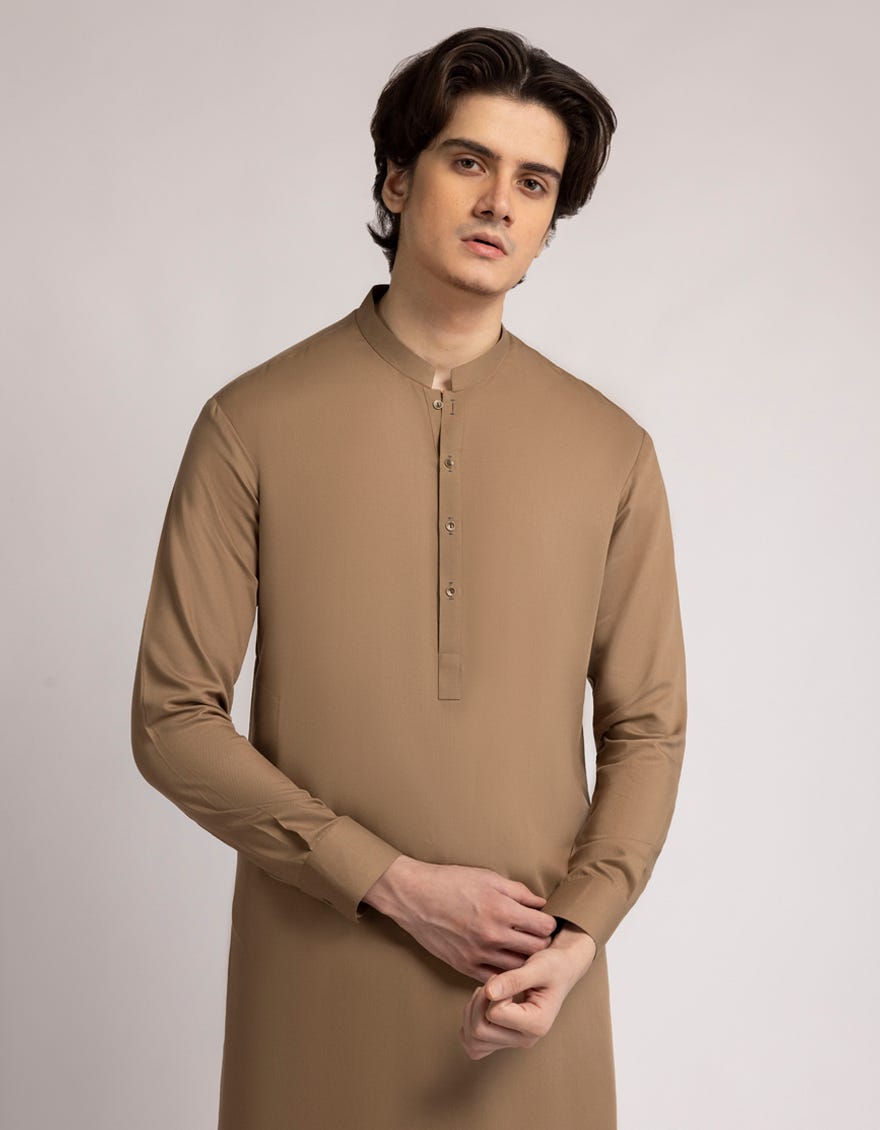 OLIVE CASUAL KAMEEZ SHALWAR