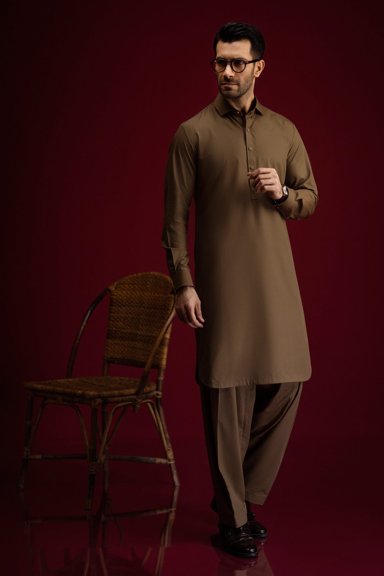 JALISCO - HAZELNUT BLENDED KAMEEZ SHALWAR