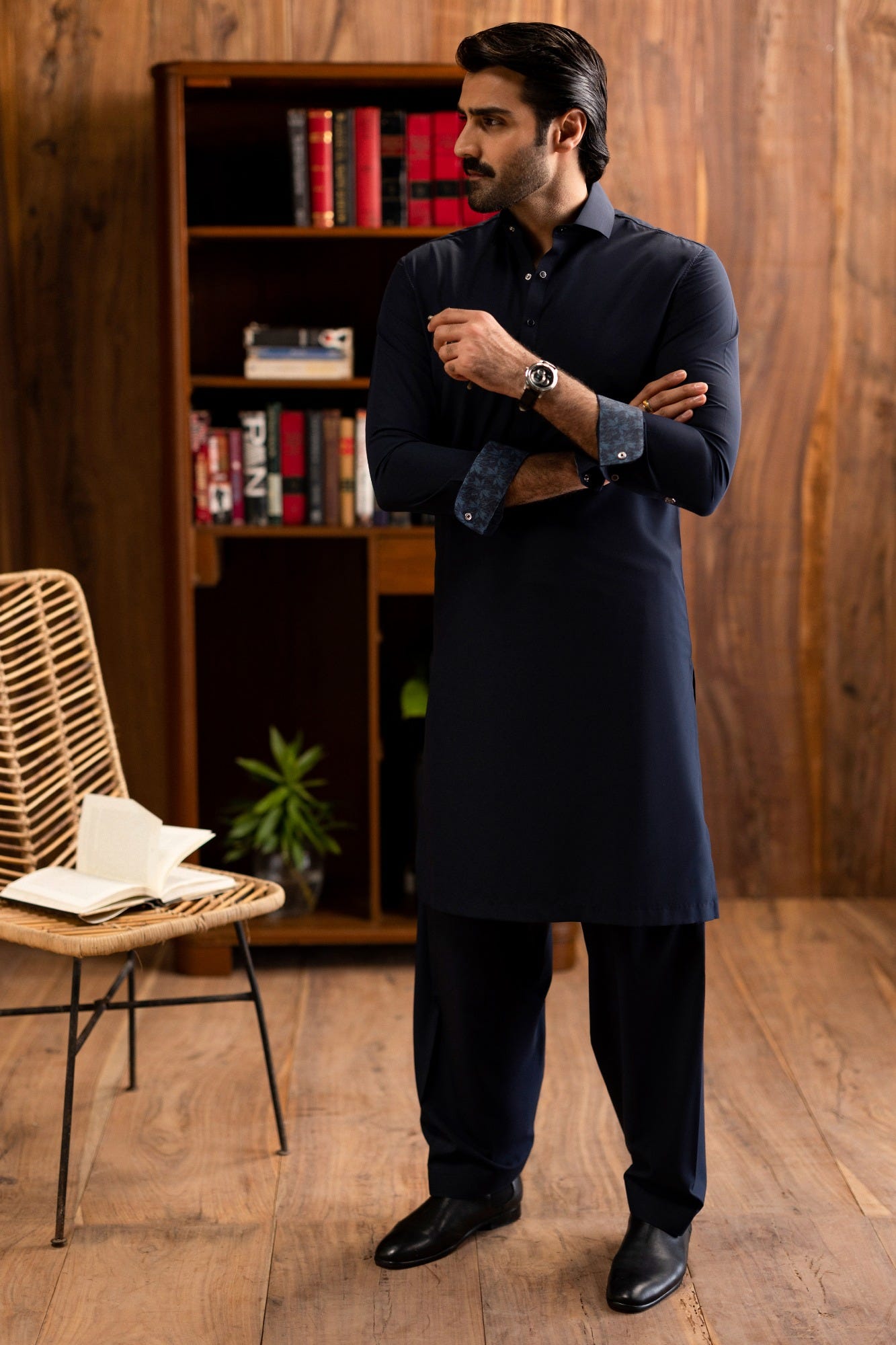 CHESTER - NAVY BLENDED EXCLUSIVE KAMEEZ SHALWAR