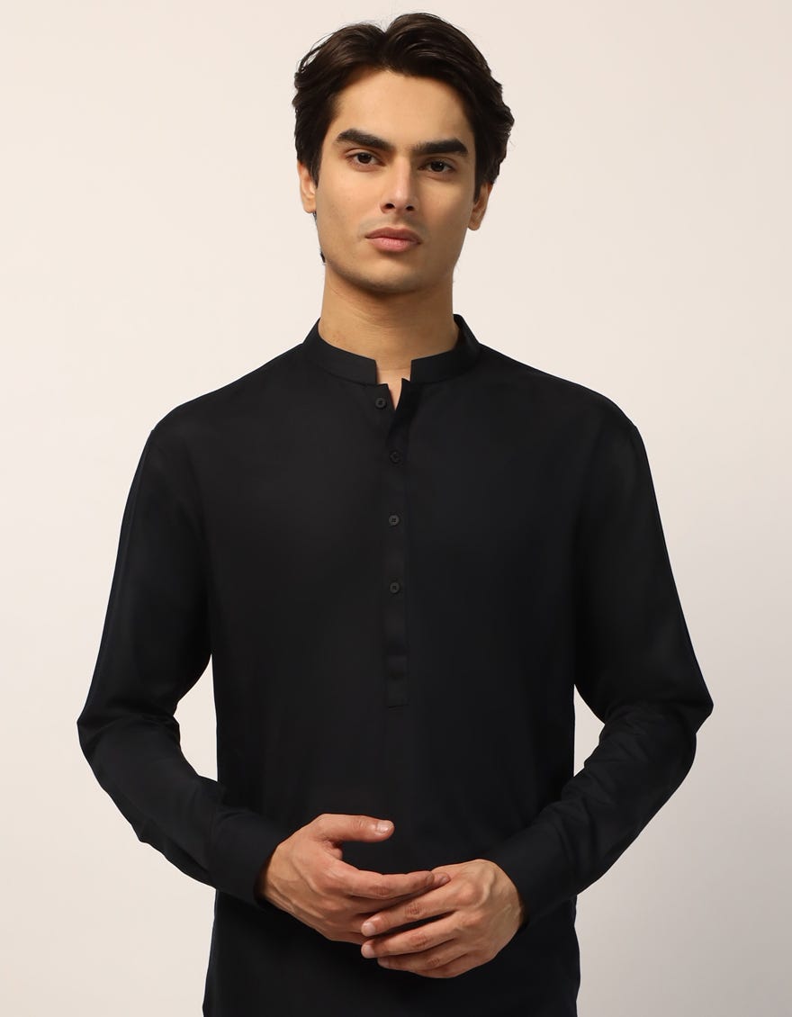 BLACK CASUAL KAMEEZ SHALWAR