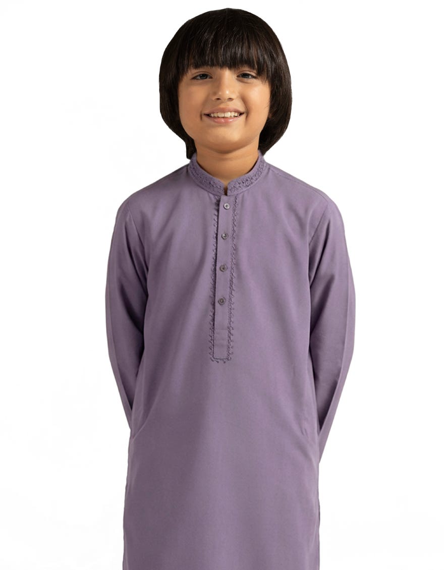 LIGHT PURPLE SEMI-FORMAL KURTA TROUSER
