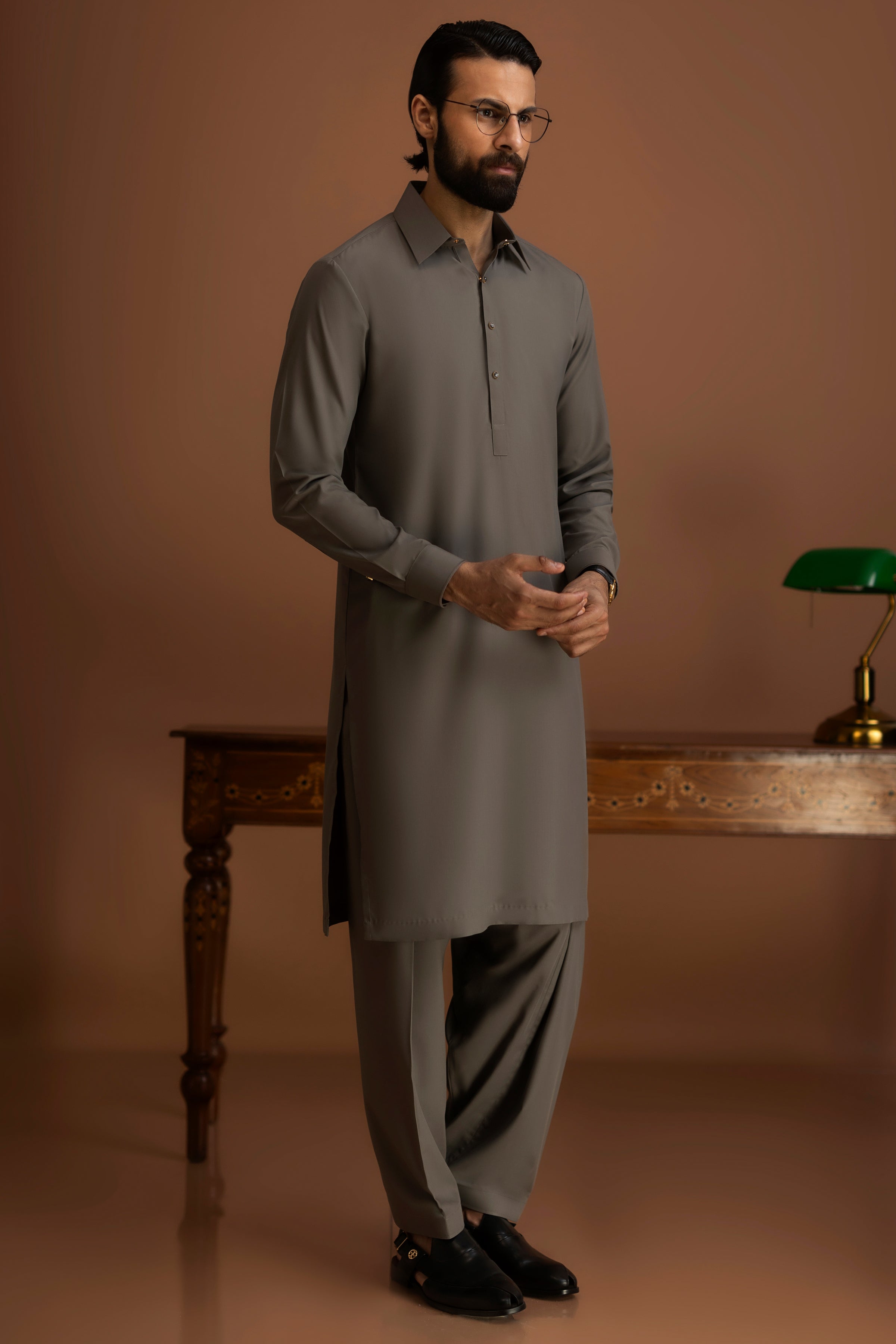 KILKENNY - LIGHT OLIVE EXCLUSIVE KAMEEZ SHALWAR