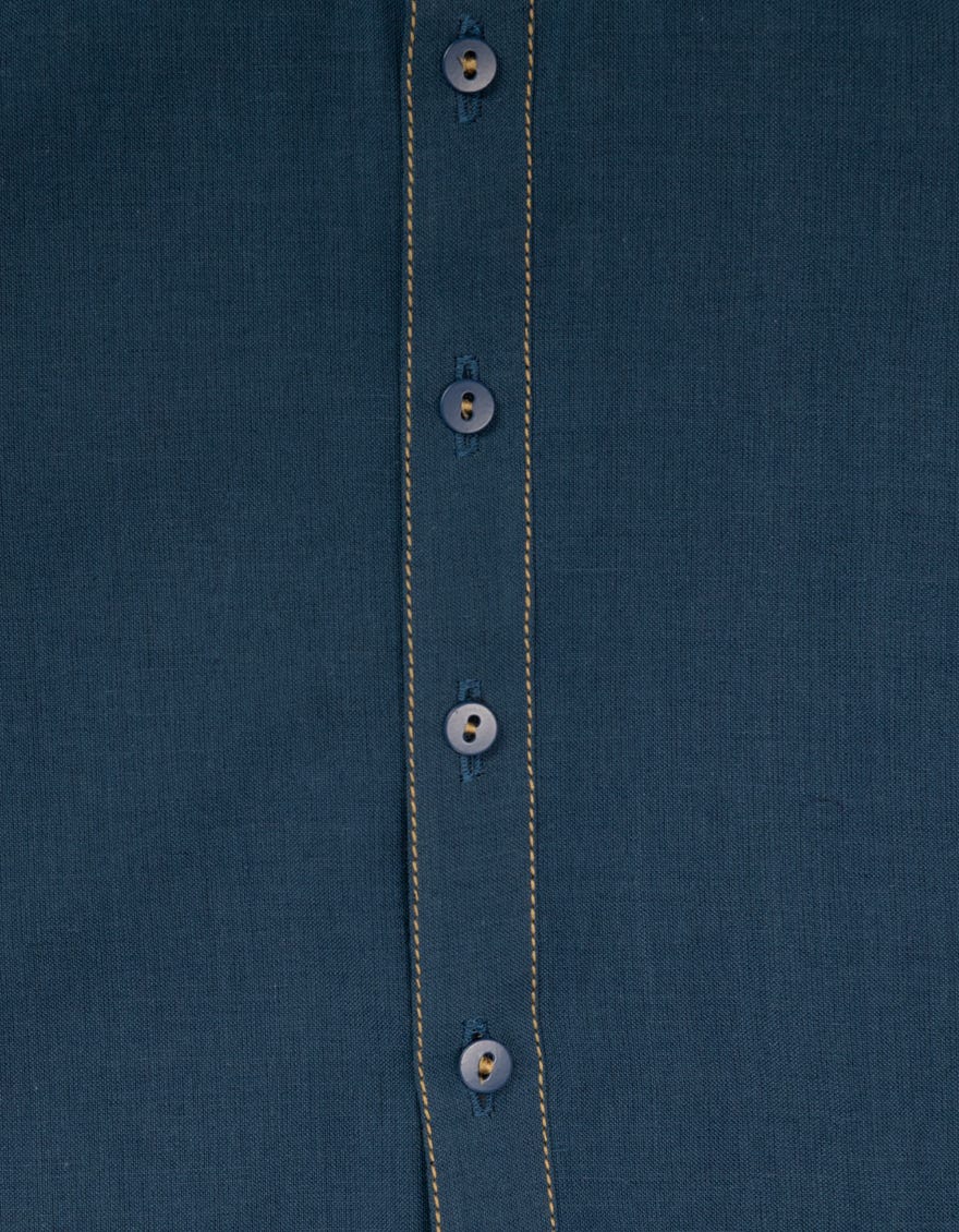 BLUE COTTON PLAIN KURTA