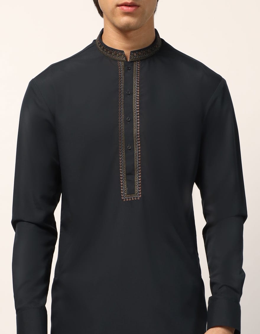 BLACK CASUAL KAMEEZ SHALWAR