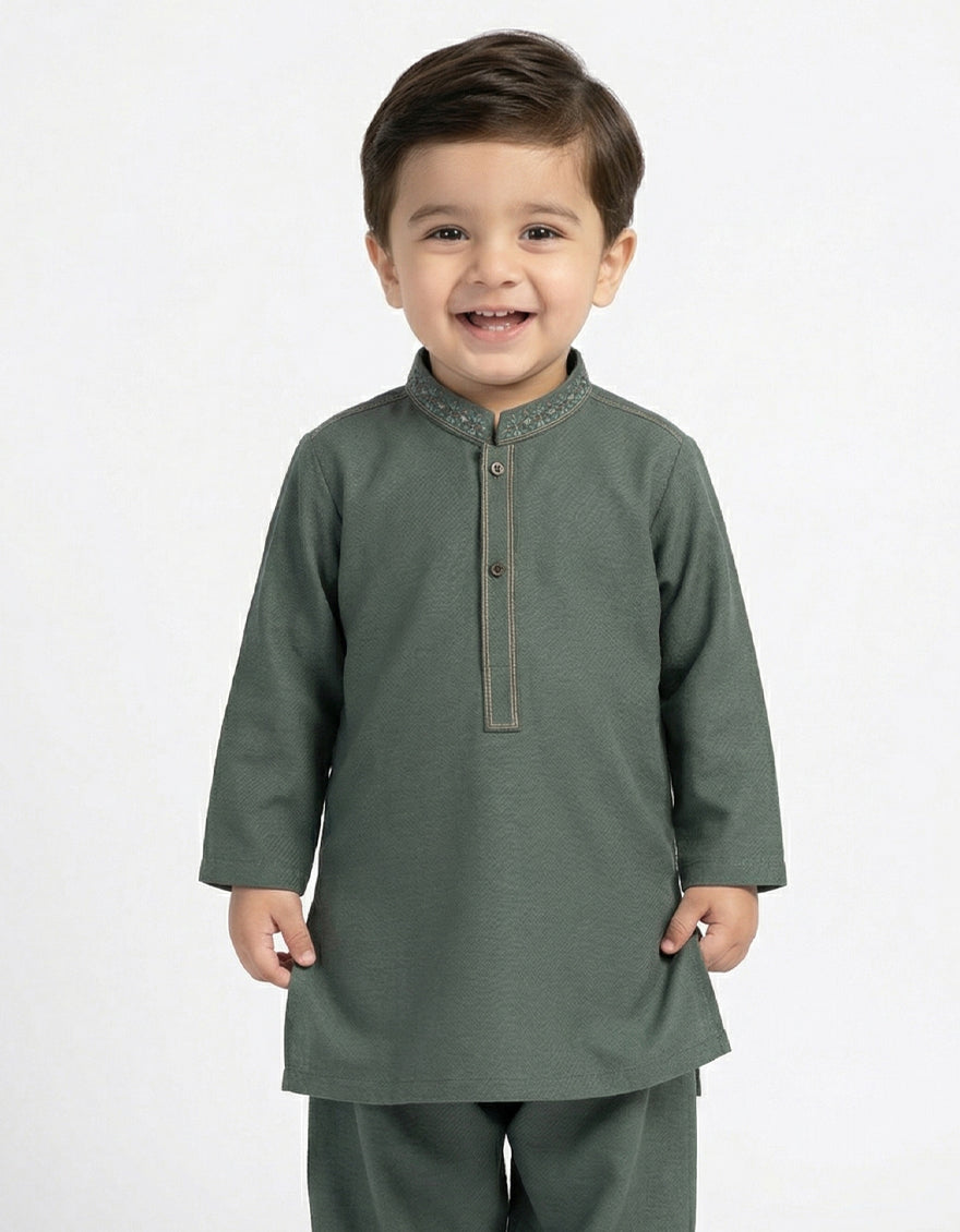 GREEN CASUAL KAMEEZ SHALWAR
