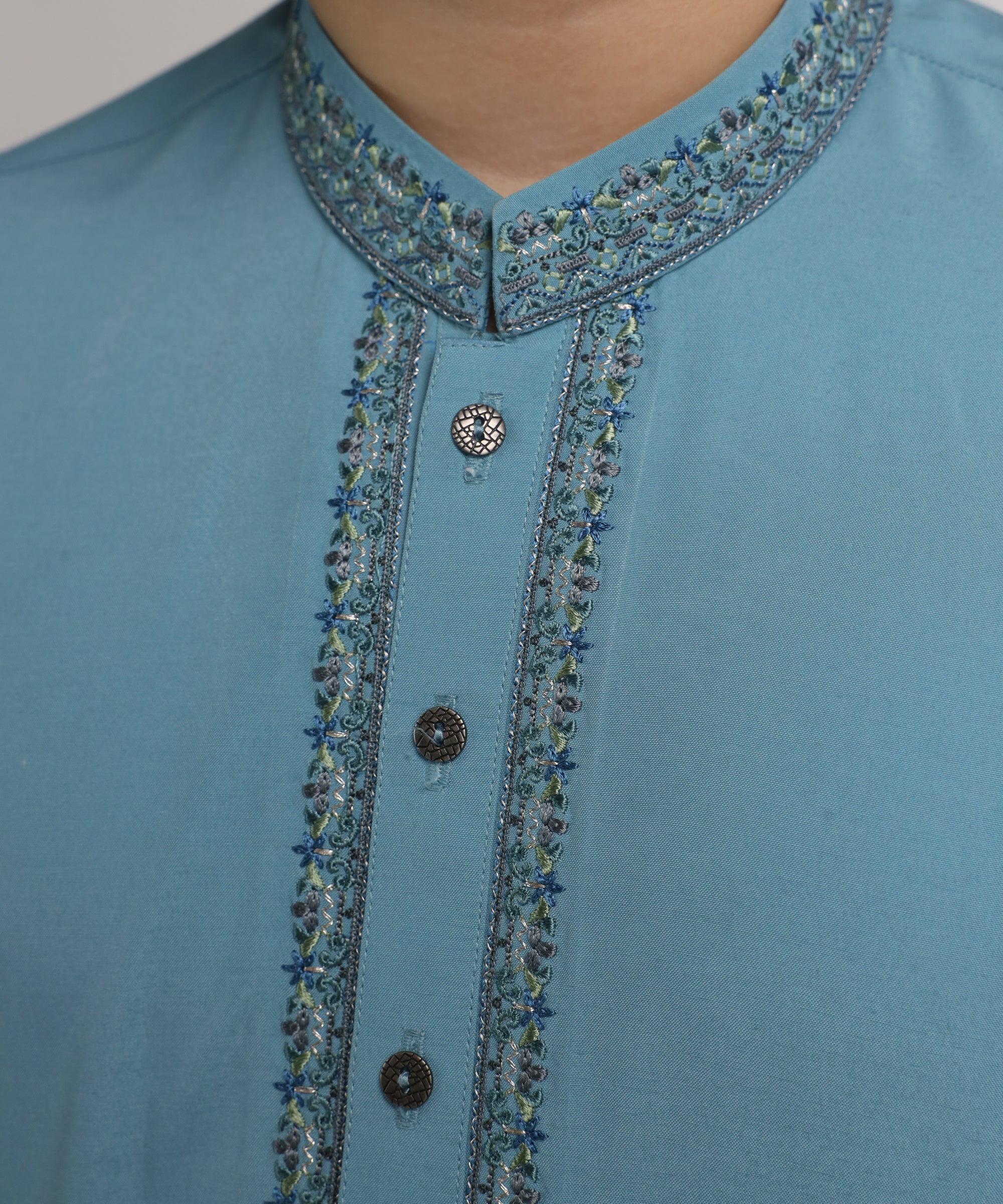 SEA GREEN SEMI-FORMAL KAMEEZ SHALWAR