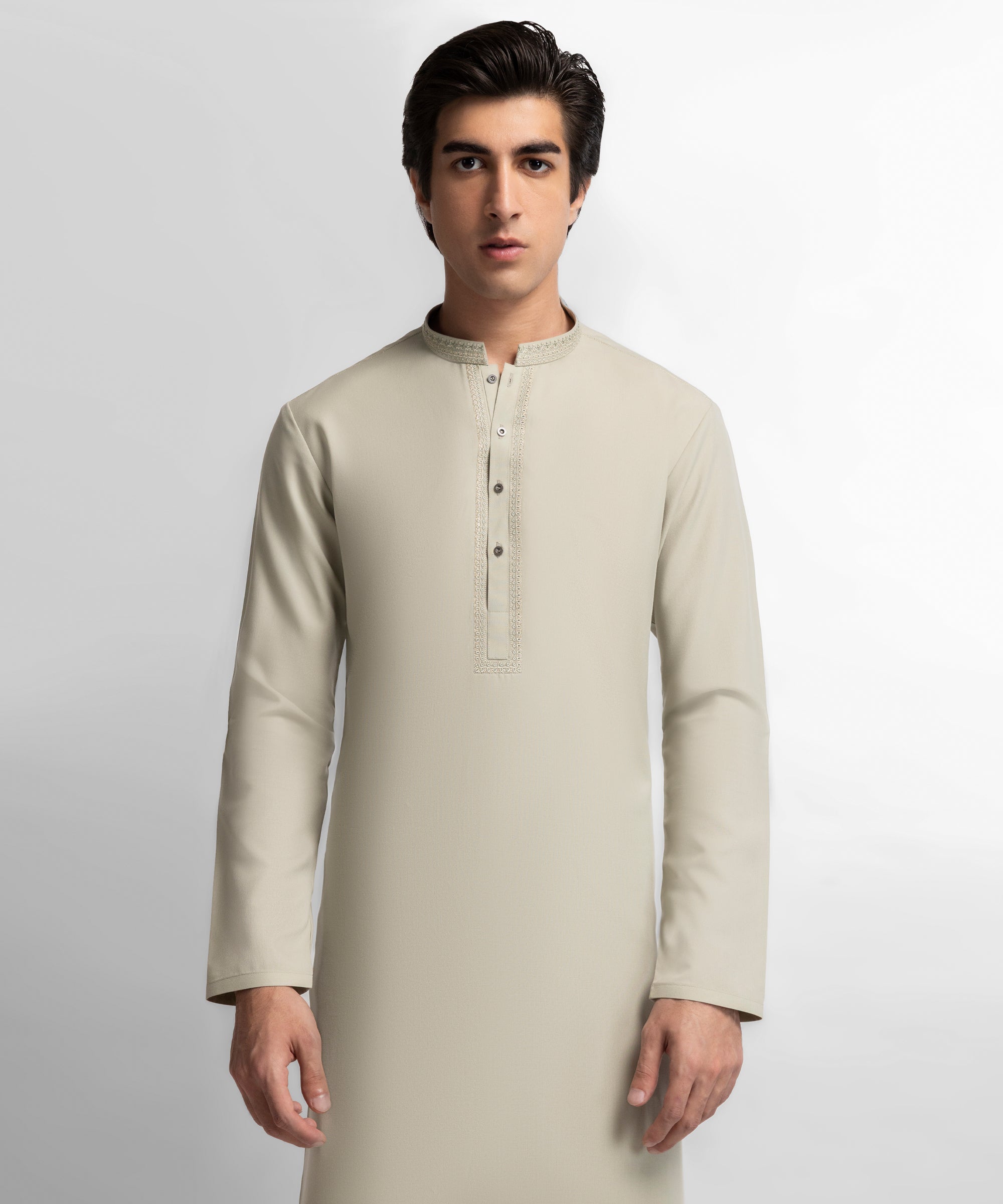 SAGE GREEN SEMI-FORMAL KAMEEZ SHALWAR