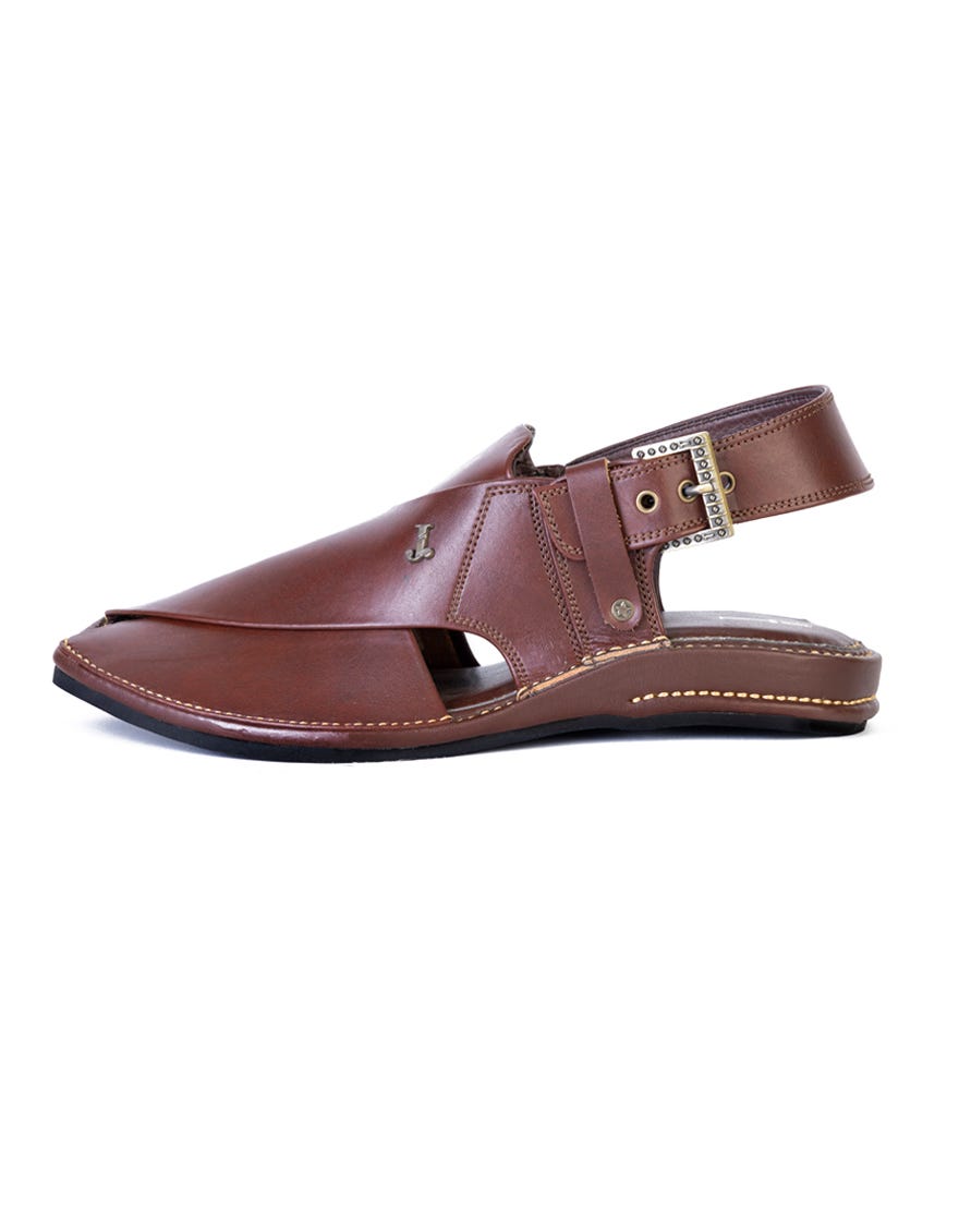 MAROON TRENDY PESHAWARI SANDALS – J display picture 2