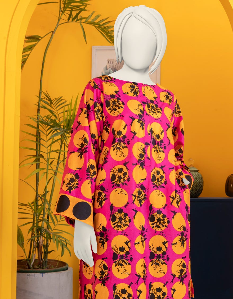 PINK LAWN KURTI | JYGK-S-JWT-24-4005