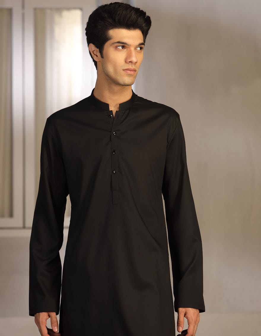 Black Blended Kameez Shalwar
