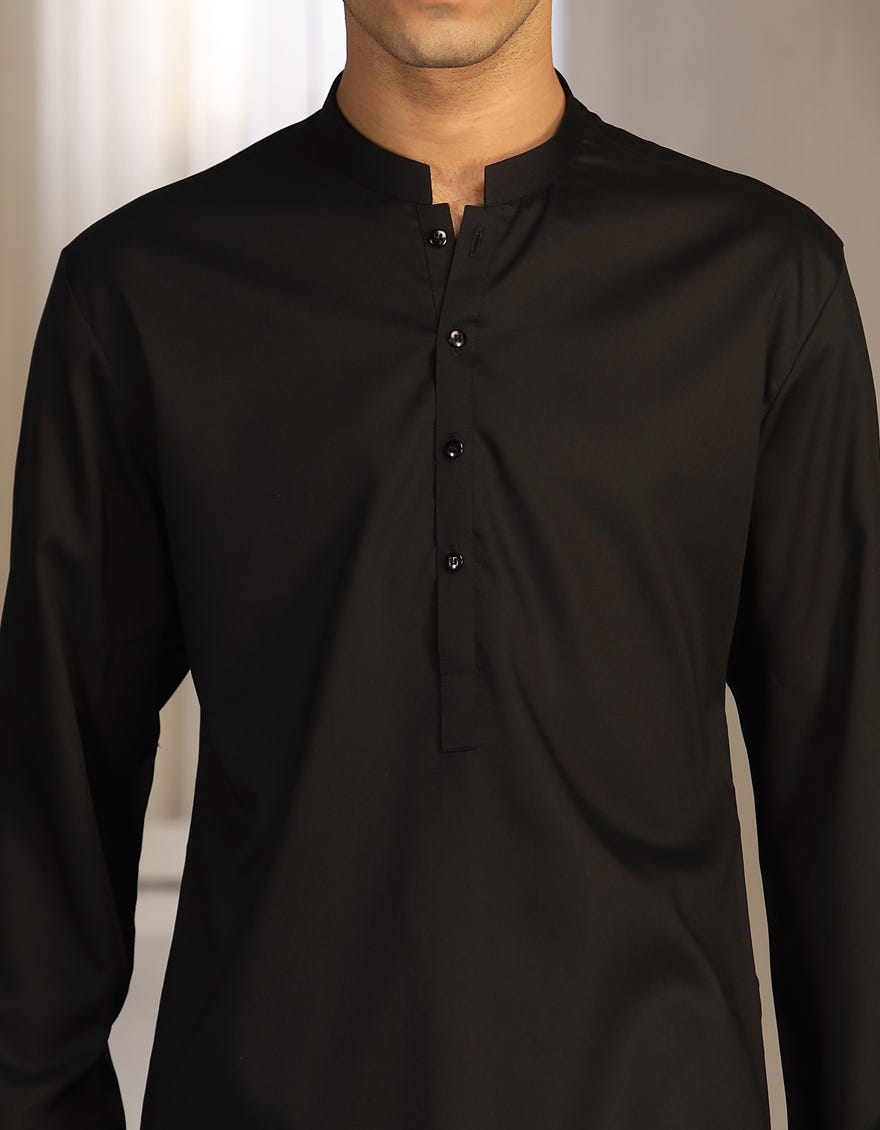 Black Blended Kameez Shalwar
